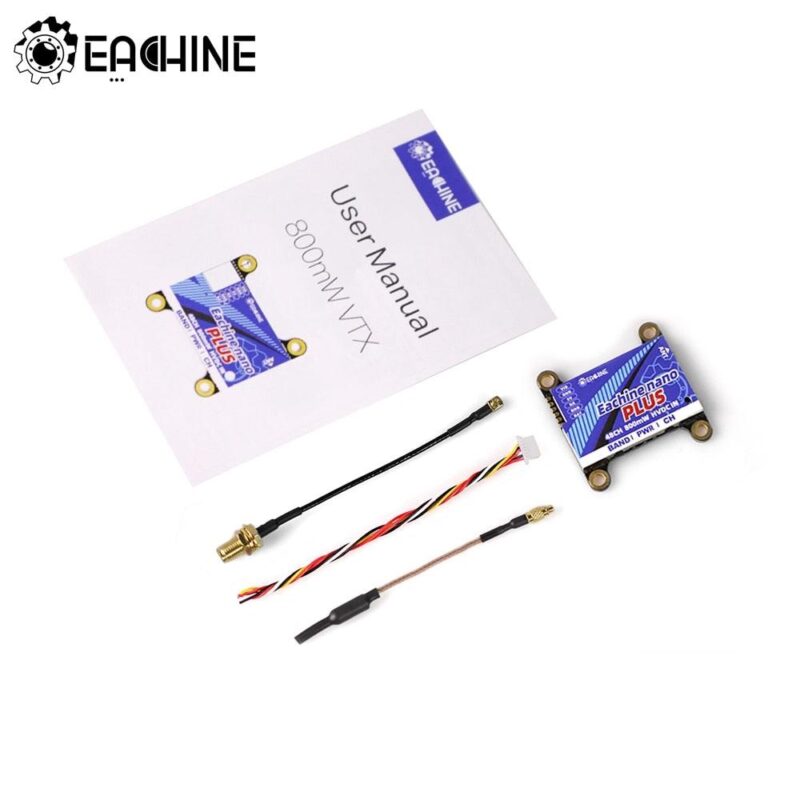 Eachine Nano Plus FPV VTX Video Transmitter - 5.8GHz 48CH 800mW Transmitter for RC Racing Drone Plane FPV Drone DIY Kit Accessories Support Microphone 6-36V FPV Goggle — изображение 3