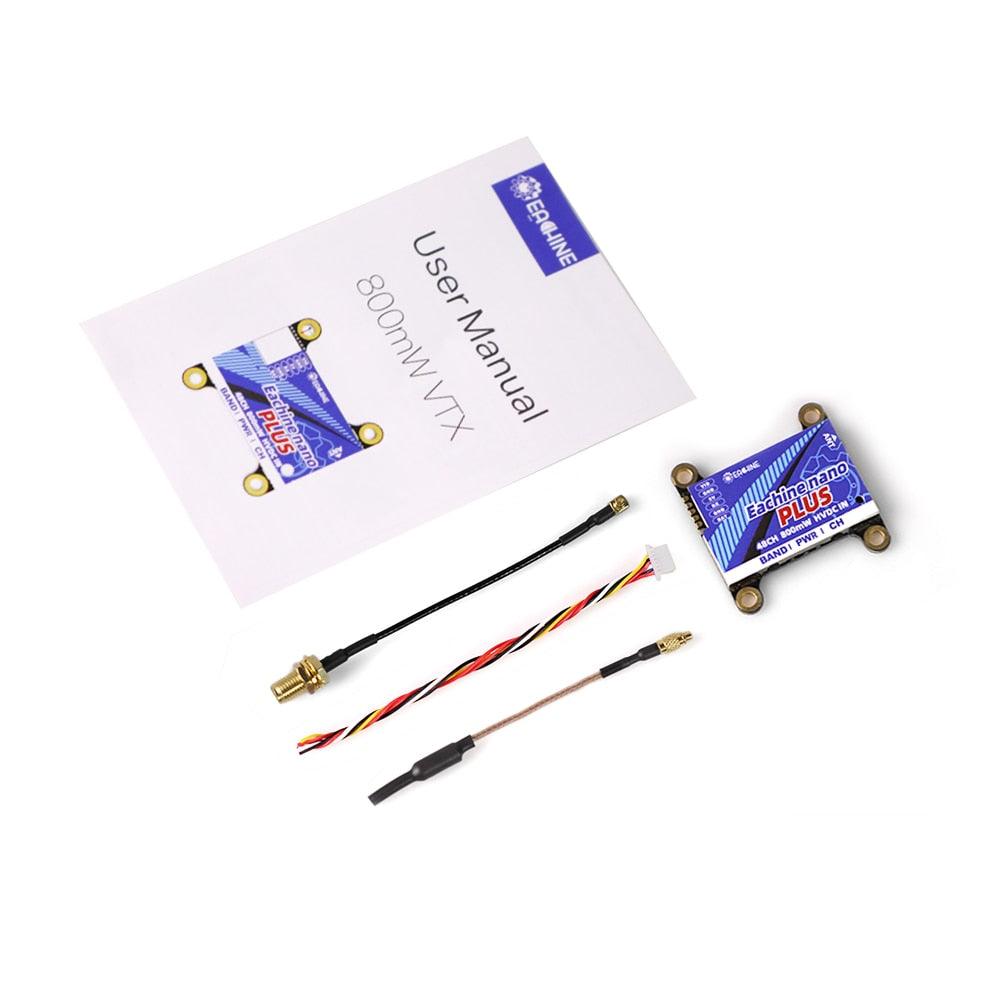 Eachine Nano Plus FPV VTX Video Transmitter - 5.8GHz 48CH 800mW Transmitter for RC Racing Drone Plane FPV Drone DIY Kit Accessories Support Microphone 6-36V FPV Goggle 2 Eachine Nano Plus FPV VTX Video Transmitter - 5.8GHz 48CH 800mW Transmitter for RC Racing Drone Plane FPV Drone DIY Kit Accessories Support Microphone 6-36V FPV Goggle — изображение 2