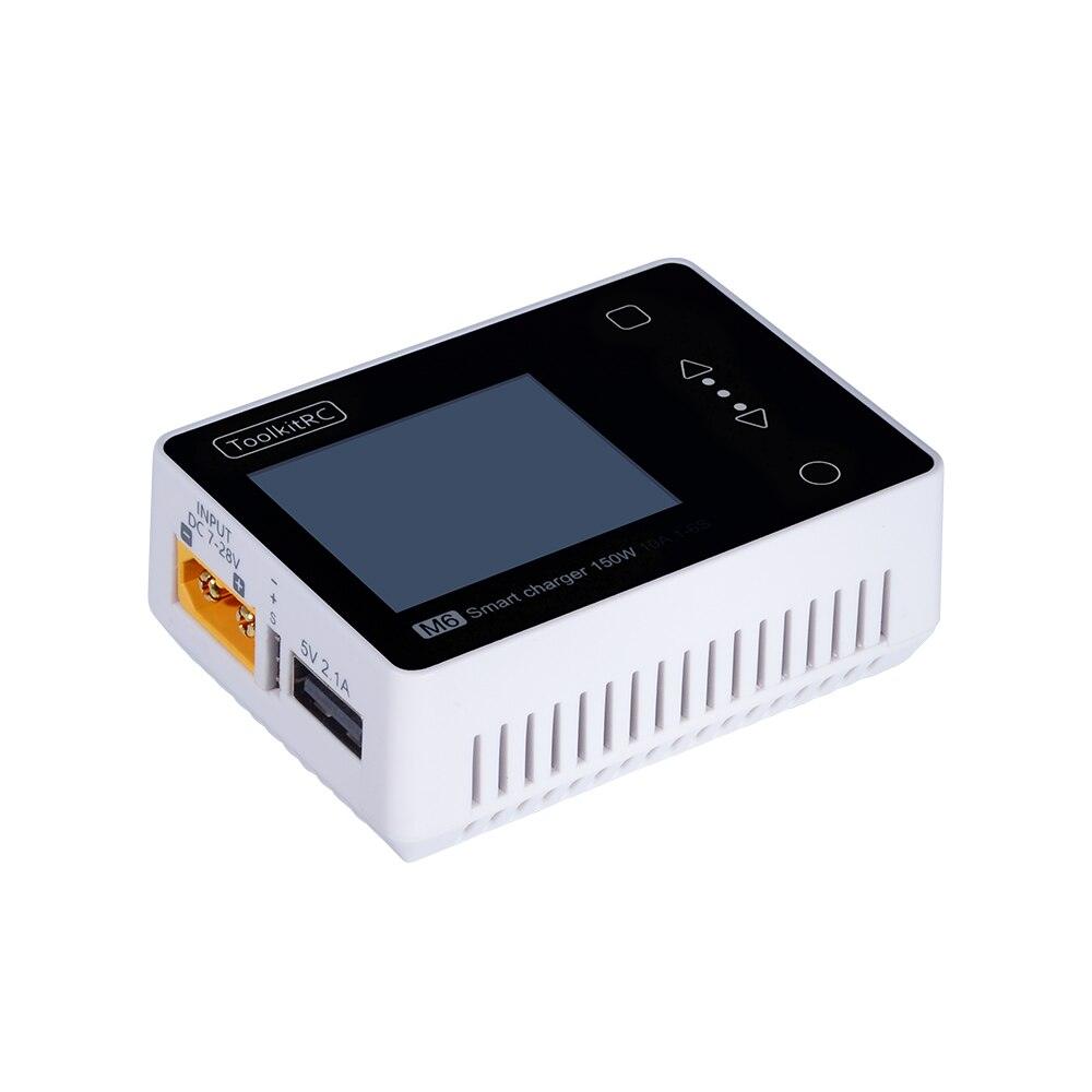 ToolkitRC M6 Charger - DC 150W 10A LCD 2S - 6S Lipo Battery Smart Balance Charger Discharger For Fpv RC Racing Drone Model Spare Part — изображение 7