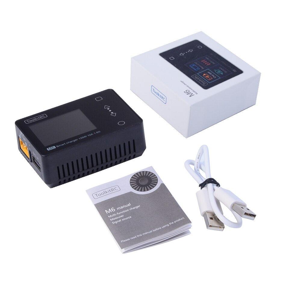 ToolkitRC M6 Charger - DC 150W 10A LCD 2S - 6S Lipo Battery Smart Balance Charger Discharger For Fpv RC Racing Drone Model Spare Part — изображение 4