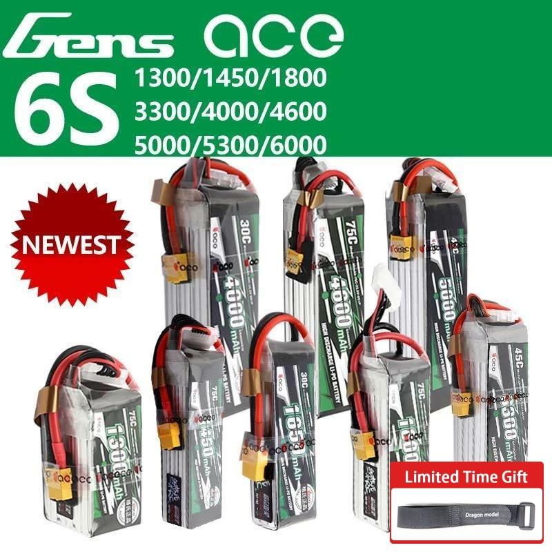 Gens ace Lipo Battery 6S 2600 3300 4000 5300mAh 22.2V Lipo Battery for Align Helicopter Airplane Car Boat RC Accessories 2 Gens ace Lipo Battery 6S 2600 3300 4000 5300mAh 22.2V Lipo Battery for Align Helicopter Airplane Car Boat RC Accessories - Image 2