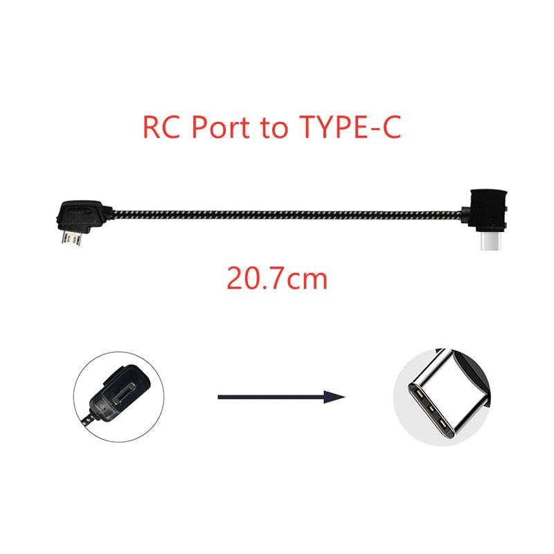 Data Cable for DJI Mavic Pro/Mini/SE/Air/2 Pro Zoom/Spark Drone Remote Controller Tablet Phone Type-C Micro-USB IOS Cable 13 Data Cable for DJI Mavic Pro/Mini/SE/Air/2 Pro Zoom/Spark Drone Remote Controller Tablet Phone Type-C Micro-USB IOS Cable - Image 13
