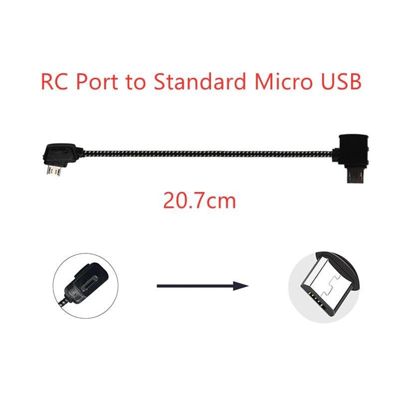 Data Cable for DJI Mavic Pro/Mini/SE/Air/2 Pro Zoom/Spark Drone Remote Controller Tablet Phone Type-C Micro-USB IOS Cable 6 Data Cable for DJI Mavic Pro/Mini/SE/Air/2 Pro Zoom/Spark Drone Remote Controller Tablet Phone Type-C Micro-USB IOS Cable - Image 6