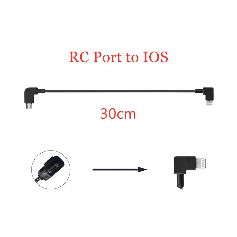 Data Cable for DJI Mavic Pro/Mini/SE/Air/2 Pro Zoom/Spark Drone Remote Controller Tablet Phone Type-C Micro-USB IOS Cable 5 Data Cable for DJI Mavic Pro/Mini/SE/Air/2 Pro Zoom/Spark Drone Remote Controller Tablet Phone Type-C Micro-USB IOS Cable - Image 5
