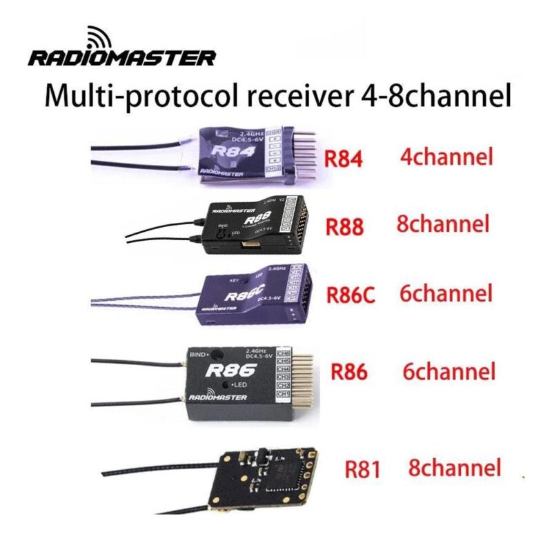 Radiomaster Multi-Protocol Receiver R81 R84 R86 R86C R88 4CH 6CH 8CH Receptor SBUS RSSI for FRSKY D8 D16 TX16S SE RC FPV Drones 3 Radiomaster Multi-Protocol Receiver R81 R84 R86 R86C R88 4CH 6CH 8CH Receptor SBUS RSSI for FRSKY D8 D16 TX16S SE RC FPV Drones - صورة Radiomaster Multi-Protocol Receiver R81 R84 R86 R86C R88 4CH 6CH 8CH Receptor SBUS RSSI for FRSKY D8 D16 TX16S SE RC FPV Drones - صورة 3