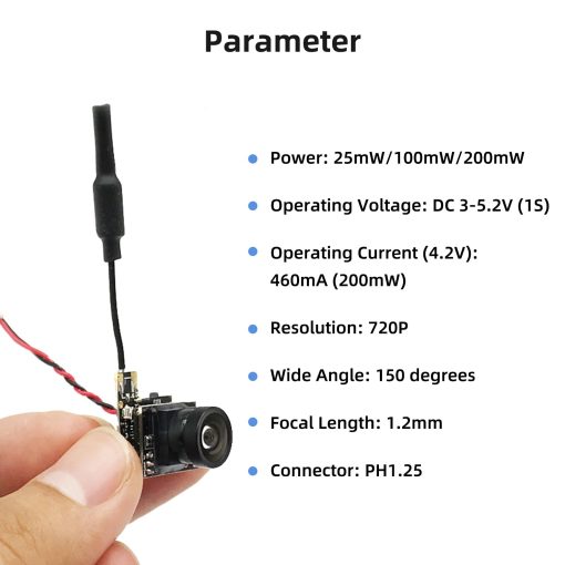 EWRF 800TVL Micro Camera with OSD - 5.8G 48CH 200mW FOV170 CMOS AIO FPV Camera for Radiolink F121 Mini Racing Drone Quadcopter 5 EWRF 800TVL Micro Camera with OSD - 5.8G 48CH 200mW FOV170 CMOS AIO FPV Camera for Radiolink F121 Mini Racing Drone Quadcopter — изображение 5