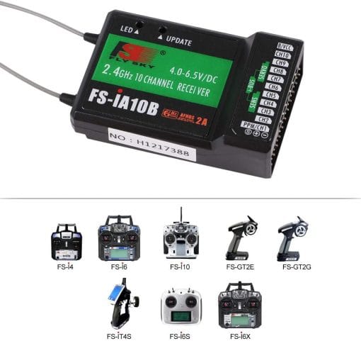 Flysky FS-i6X 10CH Radio Transmitter + Flysky ia10B Receiver 2.4GHz, AFHDS 2A for FPV Racing RC Drone Quadcopter - Image 7