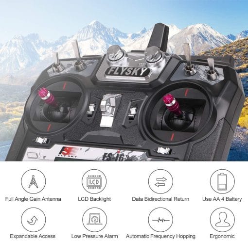 Flysky FS-i6X 10CH Radio Transmitter + Flysky ia10B Receiver 2.4GHz, AFHDS 2A for FPV Racing RC Drone Quadcopter - Image 6