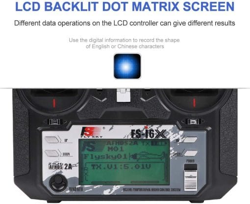 Flysky FS-i6X 10CH Radio Transmitter + Flysky ia10B Receiver 2.4GHz, AFHDS 2A for FPV Racing RC Drone Quadcopter - Image 4