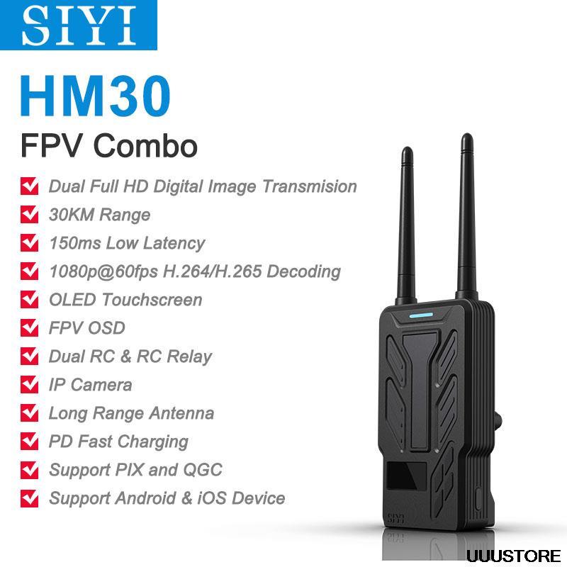 SIYI HM30 Full HD Digital Video Link - Radio System Transmitter Remote Control OLED Touchscreen 30KM 1080p 60fps 150ms FPV OSD 4 SIYI HM30 Full HD Digital Video Link - Radio System Transmitter Remote Control OLED Touchscreen 30KM 1080p 60fps 150ms FPV OSD — изображение 4