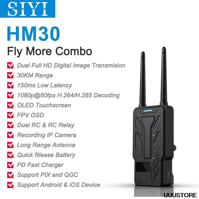 SIYI HM30 Full HD Digital Video Link - Radio System Transmitter Remote Control OLED Touchscreen 30KM 1080p 60fps 150ms FPV OSD 3 SIYI HM30 Full HD Digital Video Link - Radio System Transmitter Remote Control OLED Touchscreen 30KM 1080p 60fps 150ms FPV OSD — изображение 3