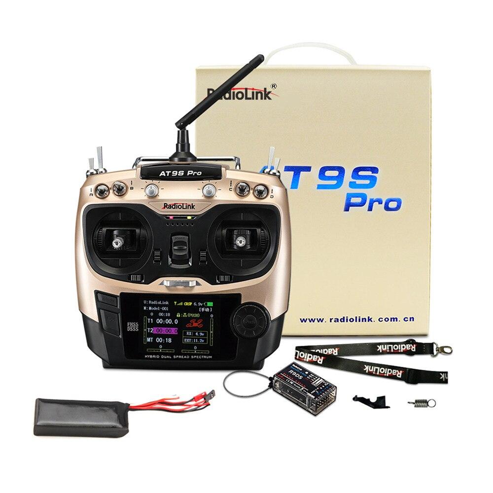 RadioLink AT9S PRO 2.4G 12CH DSSS FHSS Transmitter with R9DS Receiver 3S 2200mah 8C Battery for RC Airplane Helicopter FPV Drone — изображение 4