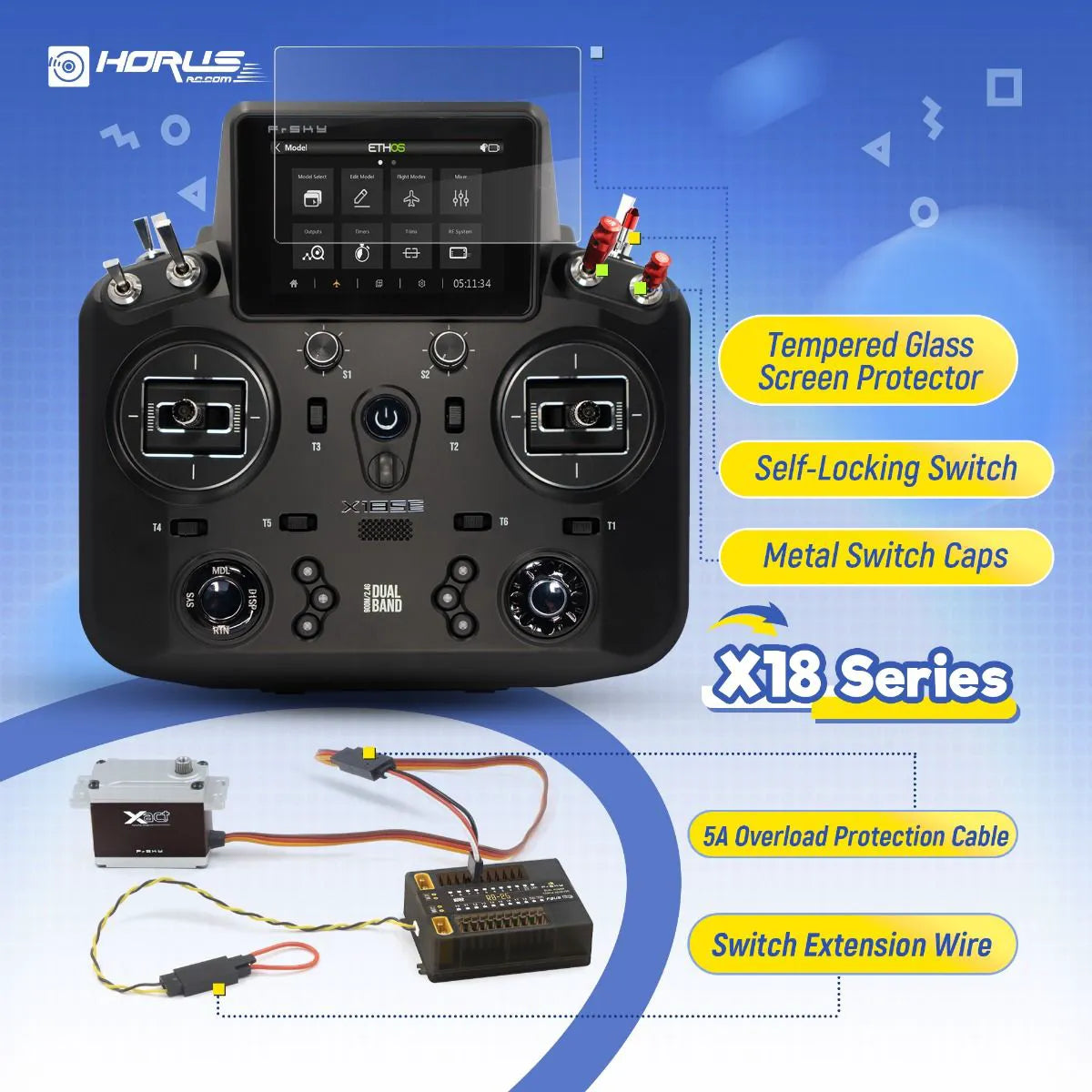 FrSky Tandem X18/X18S/X18SE Transmitter - Internal 900MHz/2.4GHz Dual-Band & External Module Bay FPV Drone RC Plane Remote Controller — изображение 9