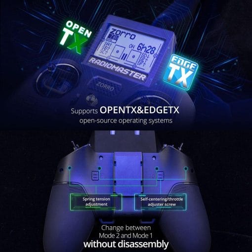 RadioMaster Zorro with Battery Hall Handle Remote Control CC2500 JP4IN1 Multi-Protocol ELRS TX High Frequency Configurations — изображение 9