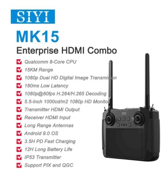SIYI MK15 Mini Handheld Radio System Transmitter Remote Control 5.5-Inch HB Screen 1080p FPV 15KM Android OS 2G RAM 16G ROM 5 SIYI MK15 Mini Handheld Radio System Transmitter Remote Control 5.5-Inch HB Screen 1080p FPV 15KM Android OS 2G RAM 16G ROM — изображение 5