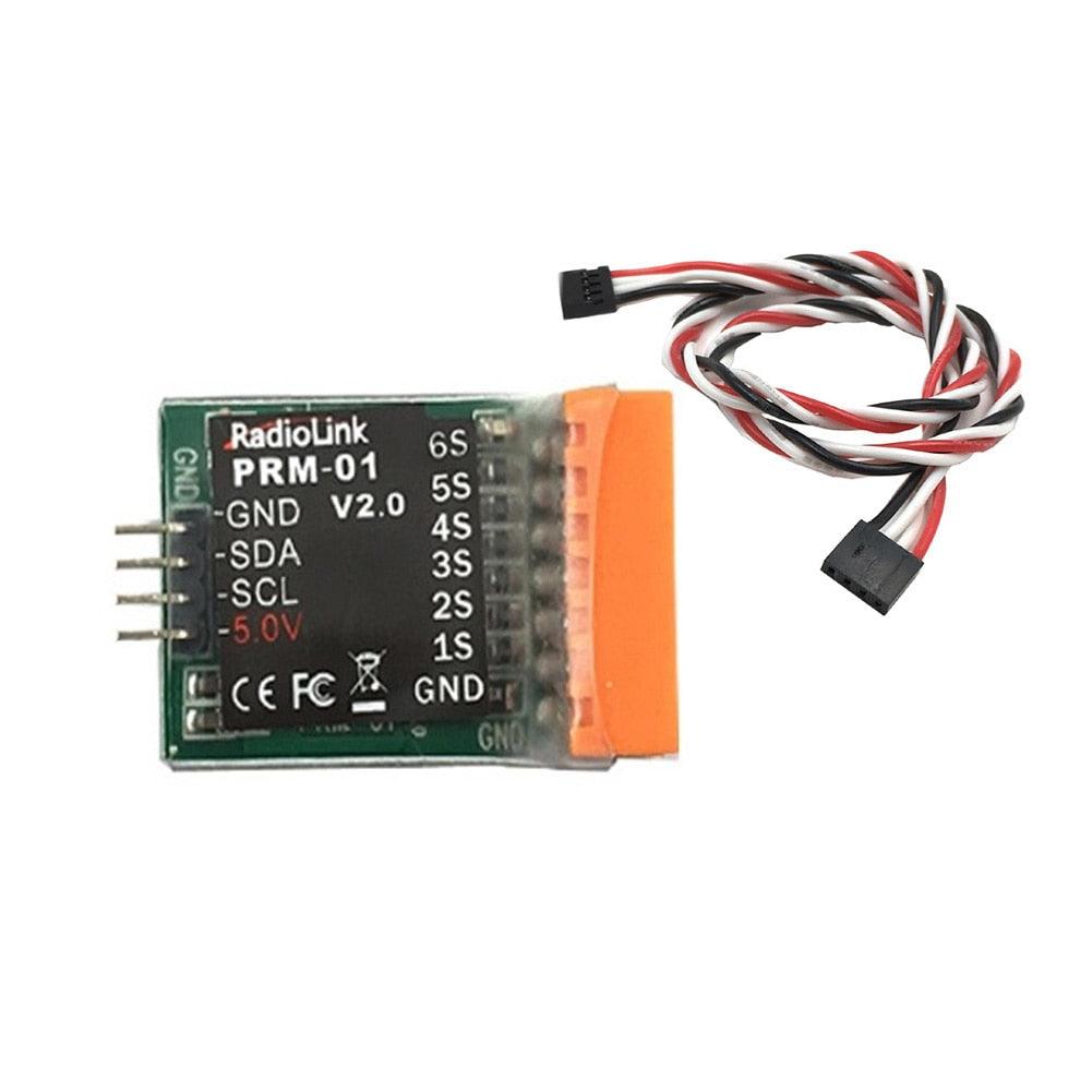 RadioLink AT10 II - 2.4Ghz 12CH RC Transmitter with R12DS Receiver PRM-01 Voltage Return Module Battery for RC Quadcopter - Image 7