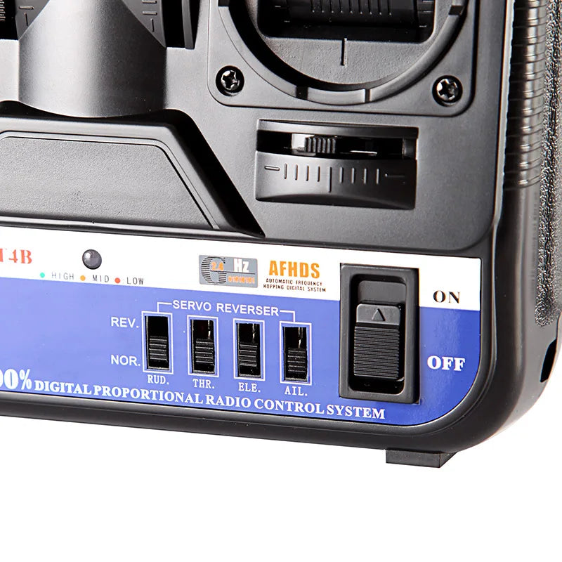 Flysky FS-T4B 2.4G 6 CH Transmitter - High Precision Radio Controller with FS-R6B Receiver Kit for RC Helicopter Racing Drone — изображение 3