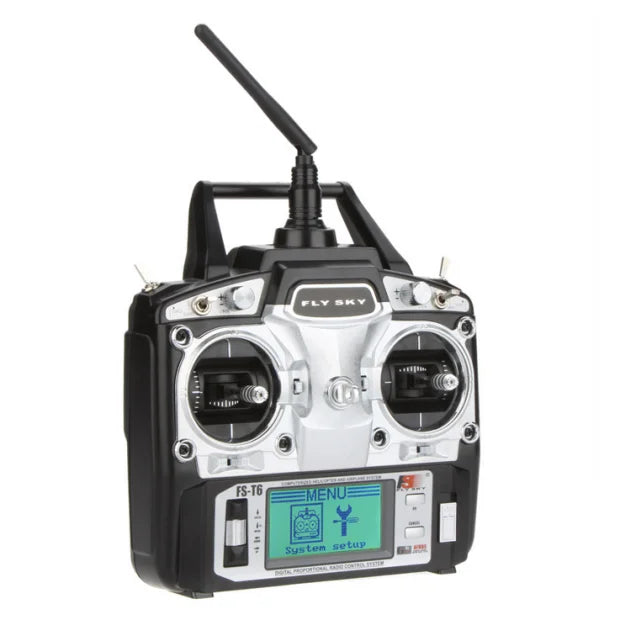 Flysky FS-T6 6CH 2.4G LCD Transmitter - With R6B Receiver Digital Radio System for RC Helicopter Quadcopter Glider Airplane Toy — изображение 4