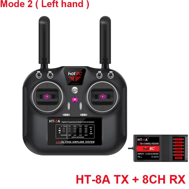 Hotrc HT-8A 2.4G 8CH RC Transmitter FHSS & 8CH Receiver With Box For FPV Drone Rc Airplane Helicopter — изображение 5