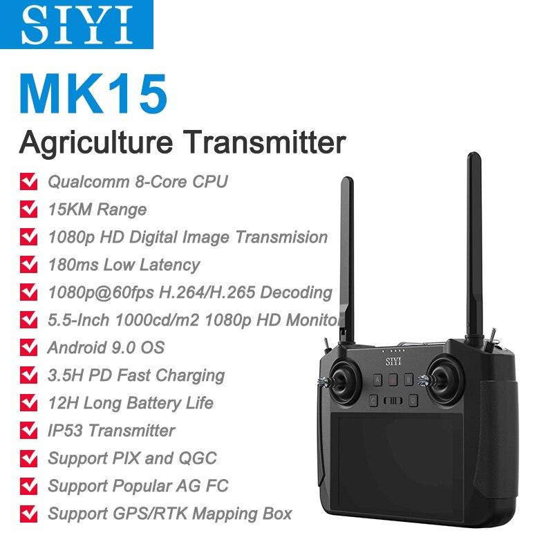 SIYI MK15 Transmitter - Mini Handheld Radio System Transmitter FPV Drone Remote Control 15KM 1080P  5.5-Inch HB Screen Android OS 2G RAM 16G ROM — изображение 4