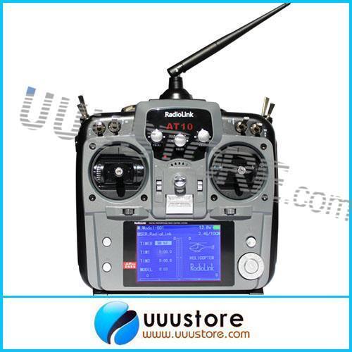 RadioLink AT10 - DSSS 2.4GHz 10CH Transmitter Tx& Receiver Rx Combo RC Radio Control System - Grey And Red  For Airplanes FPV Drone Remote Controller — изображение 3