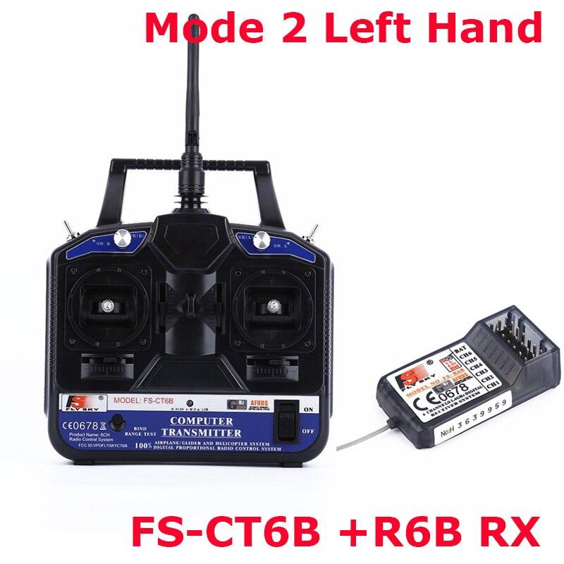 Flysky FS-CT6B 2.4G 6-Channel AFHDS Transmitter with FS-R6B Receiver for RC Quadcopter Multirotor Drone Airplane - Image 4