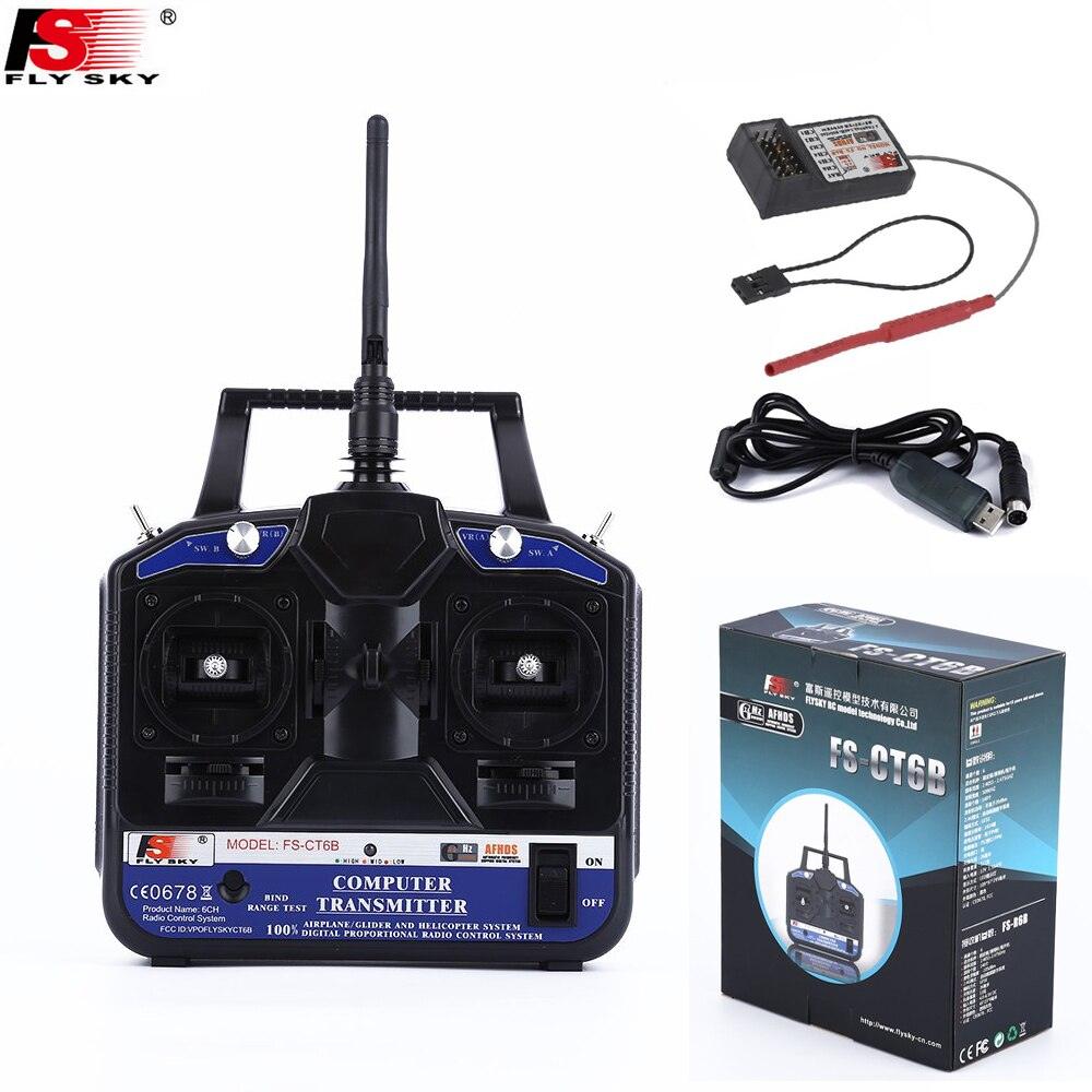 Flysky FS-CT6B 2.4G 6-Channel AFHDS Transmitter with FS-R6B Receiver for RC Quadcopter Multirotor Drone Airplane - Image 6