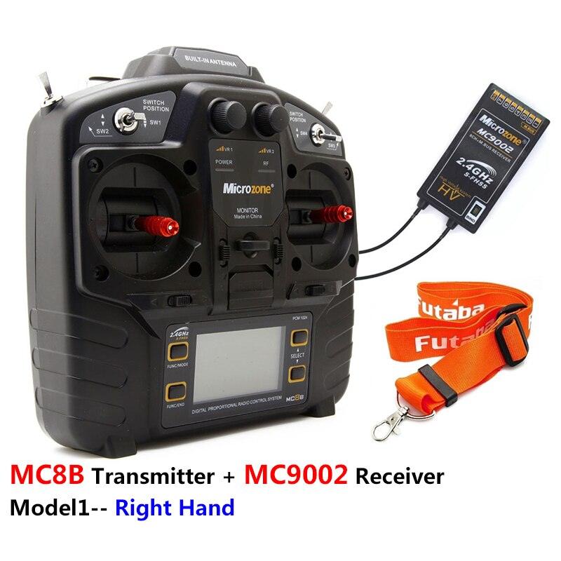 Microzone MC8B 2.4G 8CH Remote Control Transmitter & MC8RE/ MC9002 Receiver Radio System For RC Aircraft Fixed-wing Helicopter - Image 7