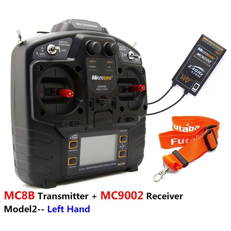 Microzone MC8B 2.4G 8CH Remote Control Transmitter & MC8RE/ MC9002 Receiver Radio System For RC Aircraft Fixed-wing Helicopter - Image 5