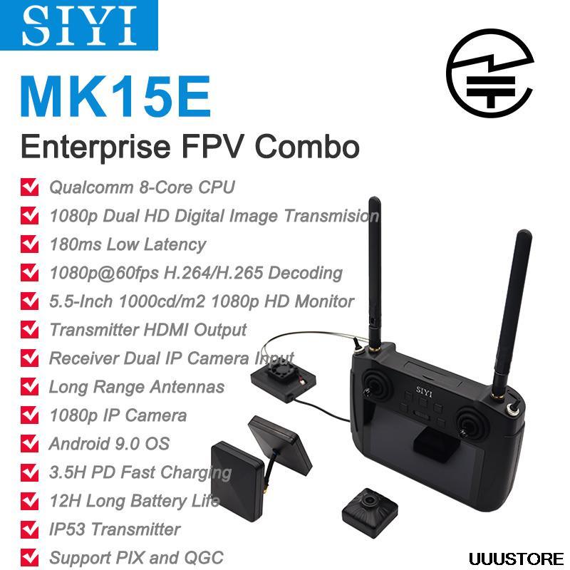 SIYI MK15E Transmitter - Mini HD Handheld Radio System Transmitter FPV Remote Control 5.5-Inch Monitor 1080p 60fps 180ms FPV Japan MIC Certified - Image 5