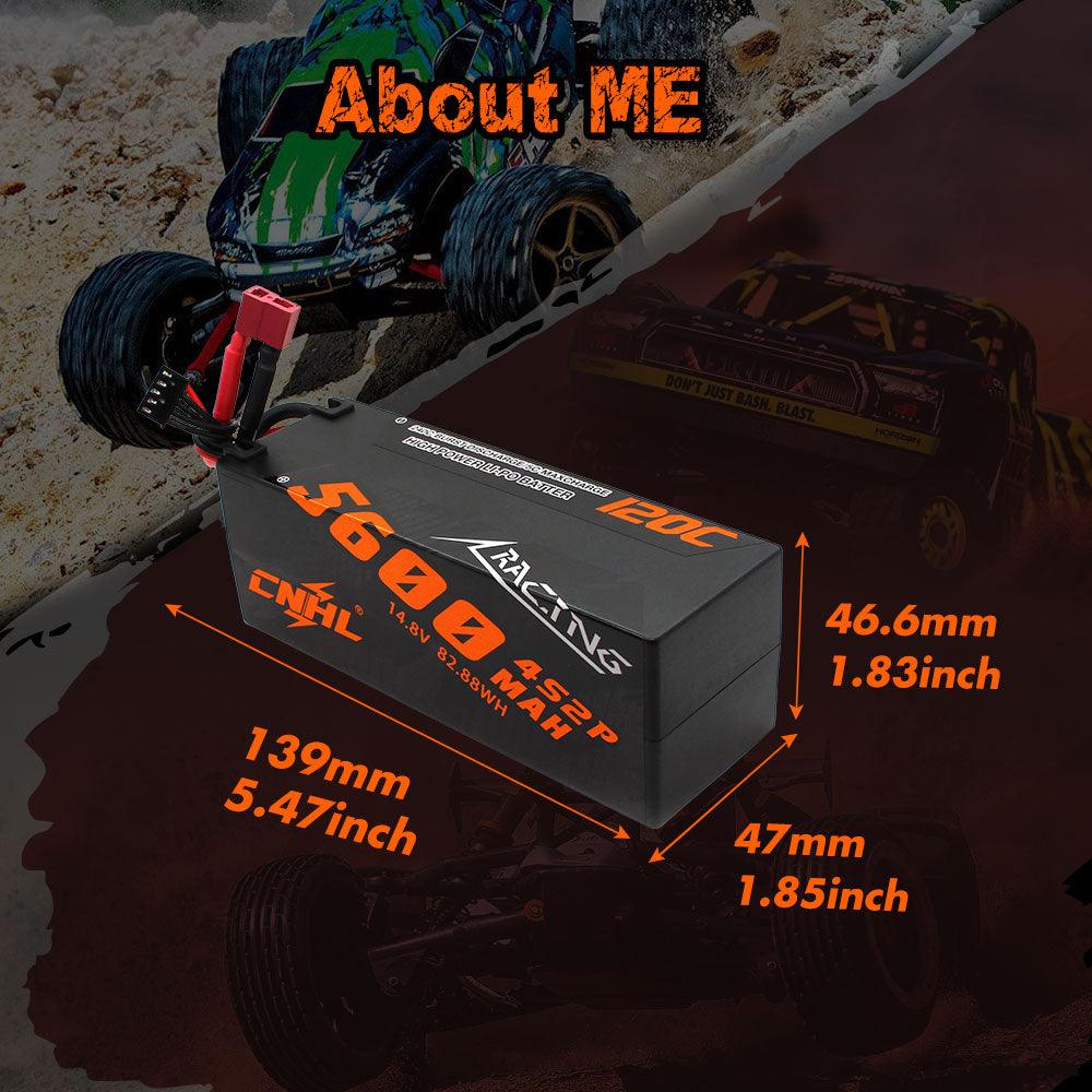 CNHL 14.8V 5600mAh Lipo 4S Battery for FPV Drone - 120C Racing Series Hard Case With Deans Plug For RC Car Rally Truck Buggy Rally Off-Road Boat 6 CNHL 14.8V 5600mAh Lipo 4S Battery for FPV Drone - 120C Racing Series Hard Case With Deans Plug For RC Car Rally Truck Buggy Rally Off-Road Boat - Image 6