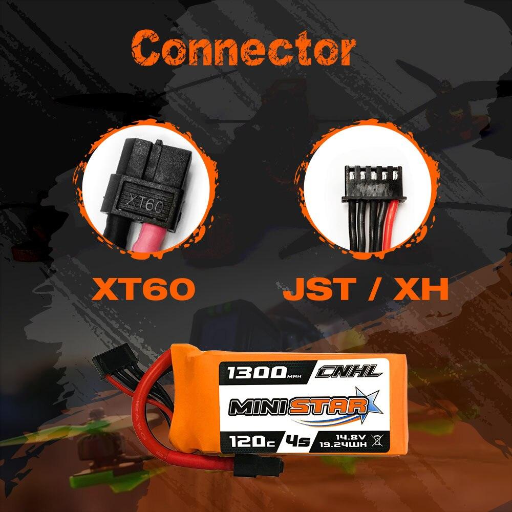 4PCS CNHL 4S 14.8V Lipo Battery for FPV Drone - 1300mAh 1500mAh 1800mAh 120C MiniStar With XT60 Plug For RC FPV Boat Quadcopter Airplane Drone 9 4PCS CNHL 4S 14.8V Lipo Battery for FPV Drone - 1300mAh 1500mAh 1800mAh 120C MiniStar With XT60 Plug For RC FPV Boat Quadcopter Airplane Drone — изображение 9