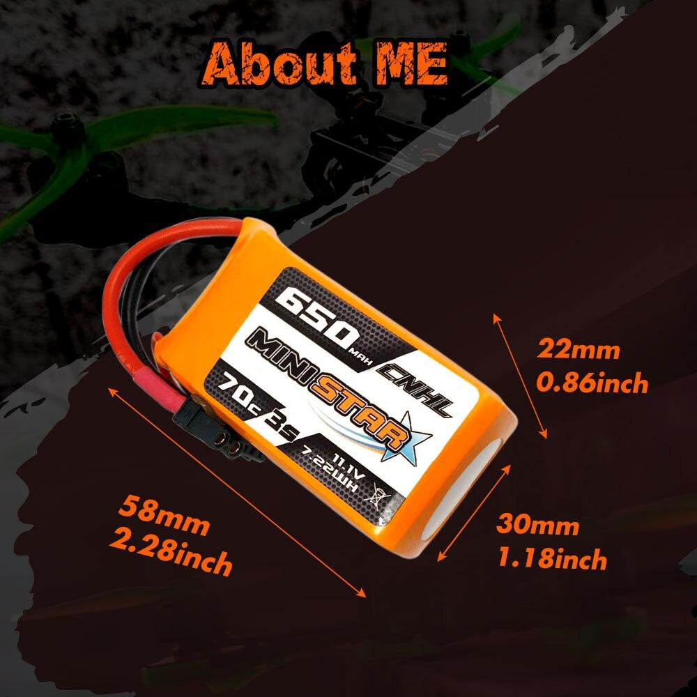 3PCS CNHL 11.1V 650mAh Lipo 3S Battery for FPV - 70C Ministar Series XT30 For Mini Quad FPV Drone Quadcopter Helicopter Airplane 6 3PCS CNHL 11.1V 650mAh Lipo 3S Battery for FPV - 70C Ministar Series XT30 For Mini Quad FPV Drone Quadcopter Helicopter Airplane — изображение 6