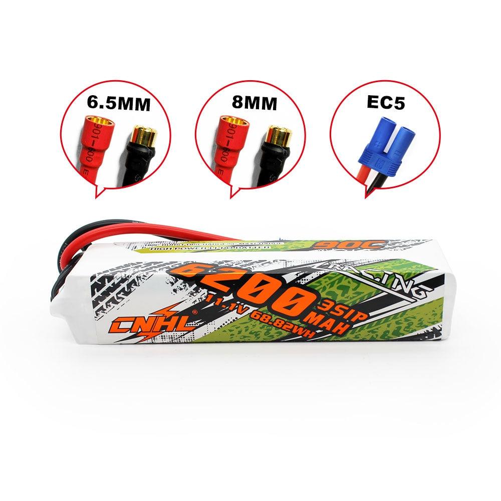 CNHL RC Lipo Battery for FPV Drone - 3S 4S 6S 11.1V 14.8V 22.2V 5200mAh 6200mAh 9500mAh Battery With EC5 QS8 6.5mm 8mm Bullet For RC Car Boat 6 CNHL RC Lipo Battery for FPV Drone - 3S 4S 6S 11.1V 14.8V 22.2V 5200mAh 6200mAh 9500mAh Battery With EC5 QS8 6.5mm 8mm Bullet For RC Car Boat — изображение 6