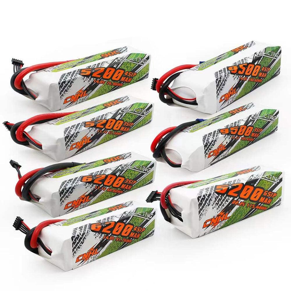 CNHL RC Lipo Battery for FPV Drone - 3S 4S 6S 11.1V 14.8V 22.2V 5200mAh 6200mAh 9500mAh Battery With EC5 QS8 6.5mm 8mm Bullet For RC Car Boat 1 CNHL RC Lipo Battery for FPV Drone - 3S 4S 6S 11.1V 14.8V 22.2V 5200mAh 6200mAh 9500mAh Battery With EC5 QS8 6.5mm 8mm Bullet For RC Car Boat