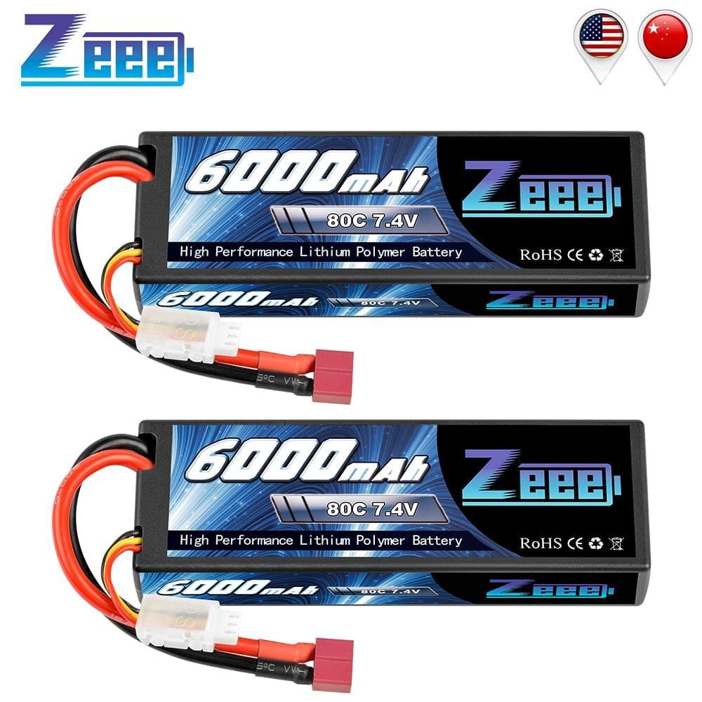 1/2units Zeee 2S 6000mAh Lipo Battery 80C 7.4V with Deans Plug Hardcase Lipo Battery for RC Car Vehicle Truck Tank Slash Truggy FPV Drone Battery 3 1/2units Zeee 2S 6000mAh Lipo Battery 80C 7.4V with Deans Plug Hardcase Lipo Battery for RC Car Vehicle Truck Tank Slash Truggy FPV Drone Battery - Image 3