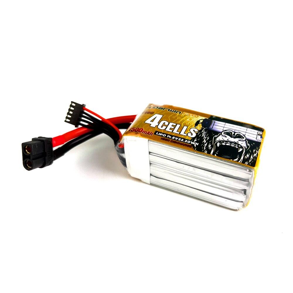 DarwinFPV 4S 1500mAh Battery - 14.8V 110C Lipo Racing Battery Quadcopter Racing FPV Drone Battery 1 DarwinFPV 4S 1500mAh Battery - 14.8V 110C Lipo Racing Battery Quadcopter Racing FPV Drone Battery
