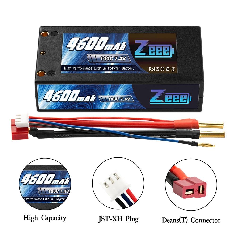 Zeee 2S Shorty Lipo 7.4V 4600mAh 100C Battery - RC Lipo Battery with 4mm Bullet Deans Ultra Plug Connector for Car Truck Boat FPV Drone Battery 7 Zeee 2S Shorty Lipo 7.4V 4600mAh 100C Battery - RC Lipo Battery with 4mm Bullet Deans Ultra Plug Connector for Car Truck Boat FPV Drone Battery - Image 7