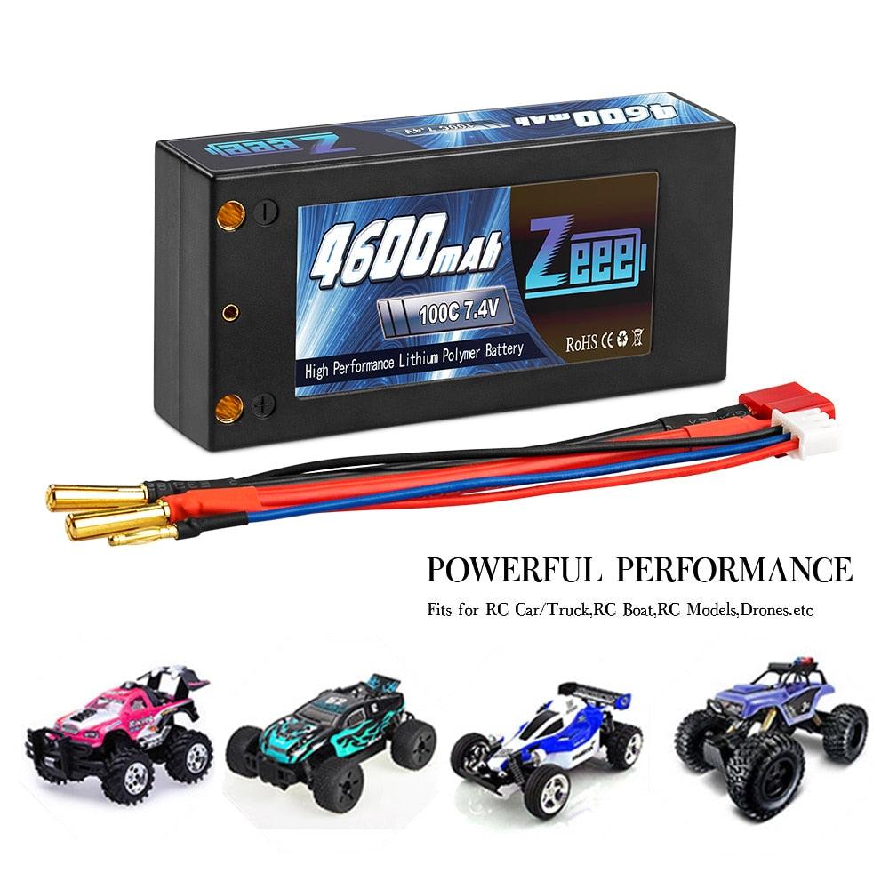 Zeee 2S Shorty Lipo 7.4V 4600mAh 100C Battery - RC Lipo Battery with 4mm Bullet Deans Ultra Plug Connector for Car Truck Boat FPV Drone Battery 5 Zeee 2S Shorty Lipo 7.4V 4600mAh 100C Battery - RC Lipo Battery with 4mm Bullet Deans Ultra Plug Connector for Car Truck Boat FPV Drone Battery - Image 5