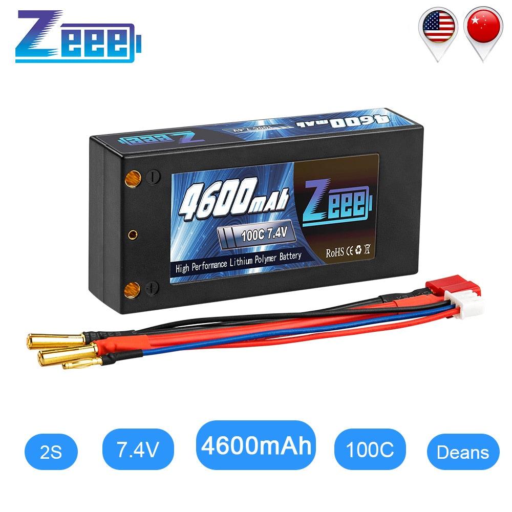 Zeee 2S Shorty Lipo 7.4V 4600mAh 100C Battery - RC Lipo Battery with 4mm Bullet Deans Ultra Plug Connector for Car Truck Boat FPV Drone Battery 2 Zeee 2S Shorty Lipo 7.4V 4600mAh 100C Battery - RC Lipo Battery with 4mm Bullet Deans Ultra Plug Connector for Car Truck Boat FPV Drone Battery - Image 2