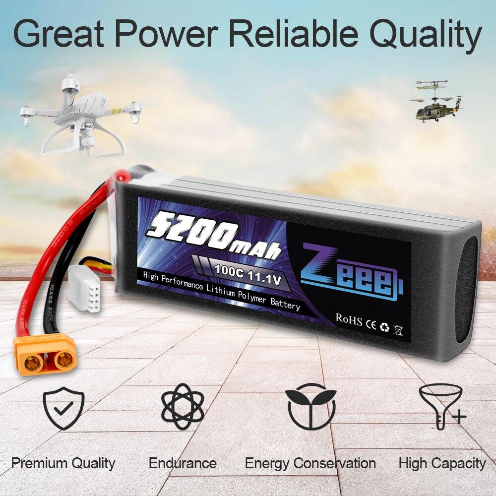 Zeee 5200mAh 100C 11.1V 3S Lipo Battery with XT90 Connector Graphene LiPo Battey for RC Car Quadcopter Helicopter Boat Airplane FPV Drone Battery 7 Zeee 5200mAh 100C 11.1V 3S Lipo Battery with XT90 Connector Graphene LiPo Battey for RC Car Quadcopter Helicopter Boat Airplane FPV Drone Battery - Bild 7