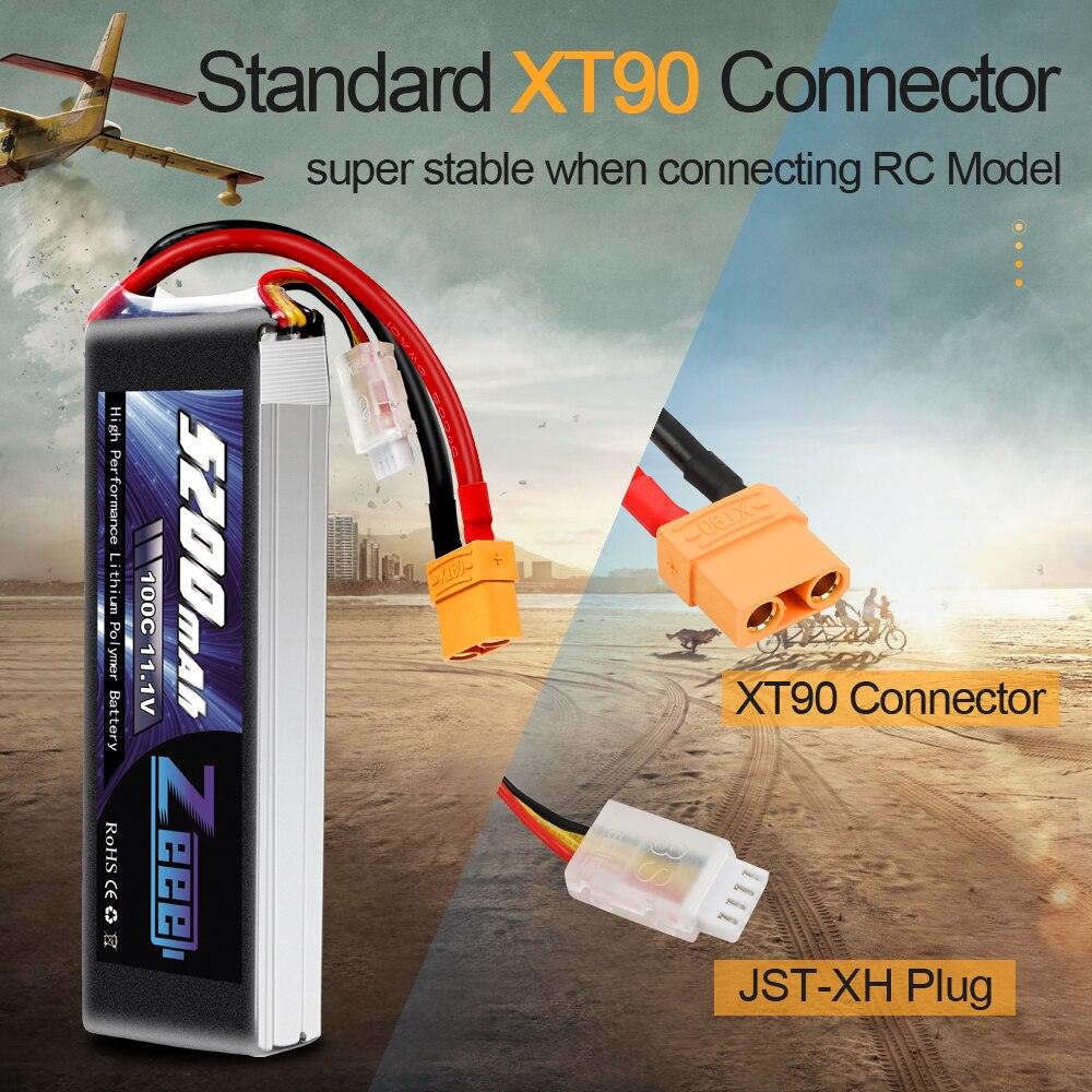 Zeee 5200mAh 100C 11.1V 3S Lipo Battery with XT90 Connector Graphene LiPo Battey for RC Car Quadcopter Helicopter Boat Airplane FPV Drone Battery 5 Zeee 5200mAh 100C 11.1V 3S Lipo Battery with XT90 Connector Graphene LiPo Battey for RC Car Quadcopter Helicopter Boat Airplane FPV Drone Battery - Bild 5