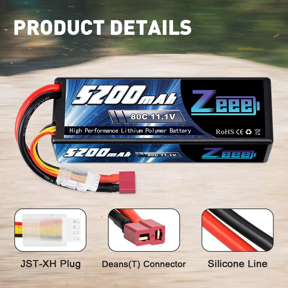 Zeee 11.1V 80C 5200mAh 3S Lipo Battery with Deans Plug Hardcase Battery for RC Car Boat Truck Helicopter Airplane Racing Models FPV Drone Battery 7 Zeee 11.1V 80C 5200mAh 3S Lipo Battery with Deans Plug Hardcase Battery for RC Car Boat Truck Helicopter Airplane Racing Models FPV Drone Battery - Image 7
