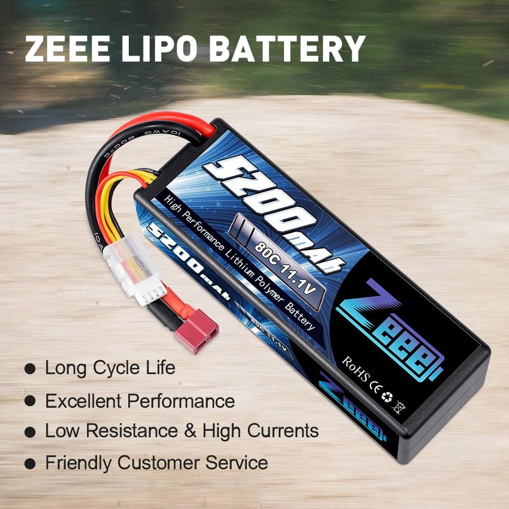 Zeee 11.1V 80C 5200mAh 3S Lipo Battery with Deans Plug Hardcase Battery for RC Car Boat Truck Helicopter Airplane Racing Models FPV Drone Battery 6 Zeee 11.1V 80C 5200mAh 3S Lipo Battery with Deans Plug Hardcase Battery for RC Car Boat Truck Helicopter Airplane Racing Models FPV Drone Battery - Image 6