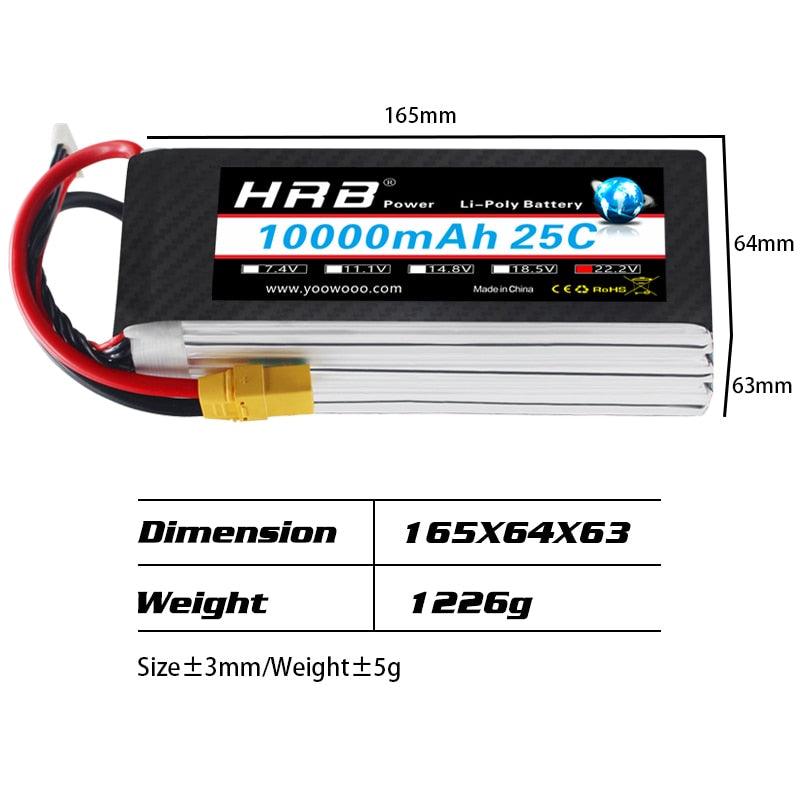 HRB Battery Lipo 2S 3S 4S 5S 6S 12S 8000mah 10000mah 12000mah 16000mah 22000mah 7.4V 11.1V 14.8V 18.5V 22.2V 44.4V 5000mah for FPV Drone Car Helicopter Airplane Toys 7 HRB Battery Lipo 2S 3S 4S 5S 6S 12S 8000mah 10000mah 12000mah 16000mah 22000mah 7.4V 11.1V 14.8V 18.5V 22.2V 44.4V 5000mah for FPV Drone Car Helicopter Airplane Toys - Image 7