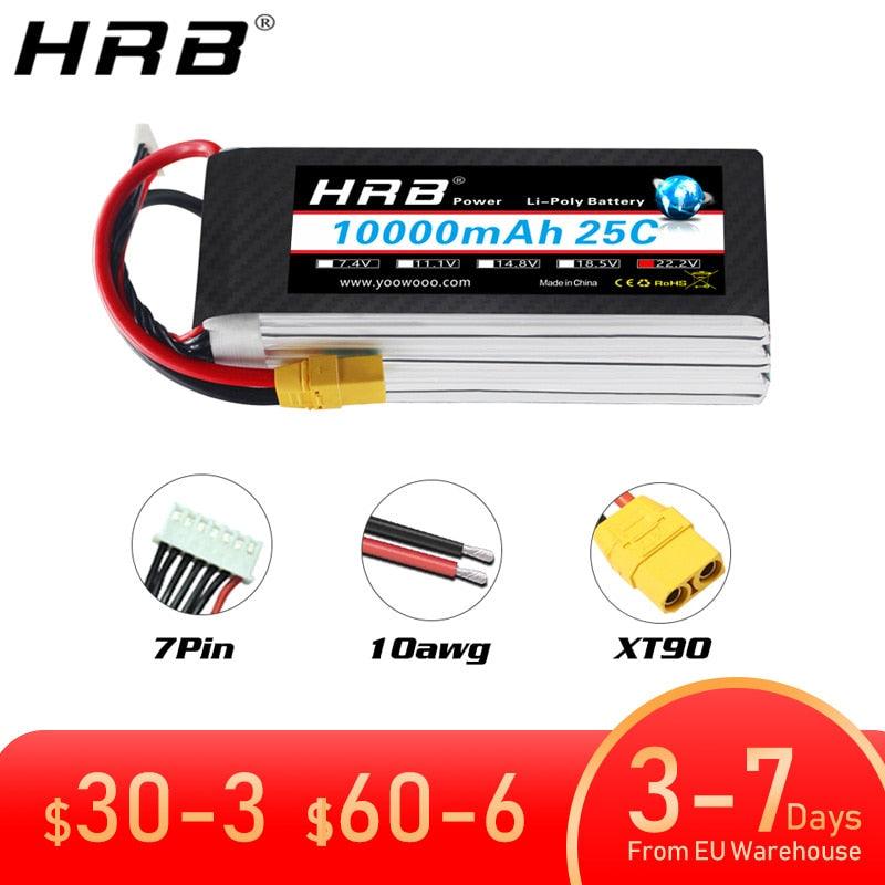 HRB Battery Lipo 2S 3S 4S 5S 6S 12S 8000mah 10000mah 12000mah 16000mah 22000mah 7.4V 11.1V 14.8V 18.5V 22.2V 44.4V 5000mah for FPV Drone Car Helicopter Airplane Toys 2 HRB Battery Lipo 2S 3S 4S 5S 6S 12S 8000mah 10000mah 12000mah 16000mah 22000mah 7.4V 11.1V 14.8V 18.5V 22.2V 44.4V 5000mah for FPV Drone Car Helicopter Airplane Toys - Image 2