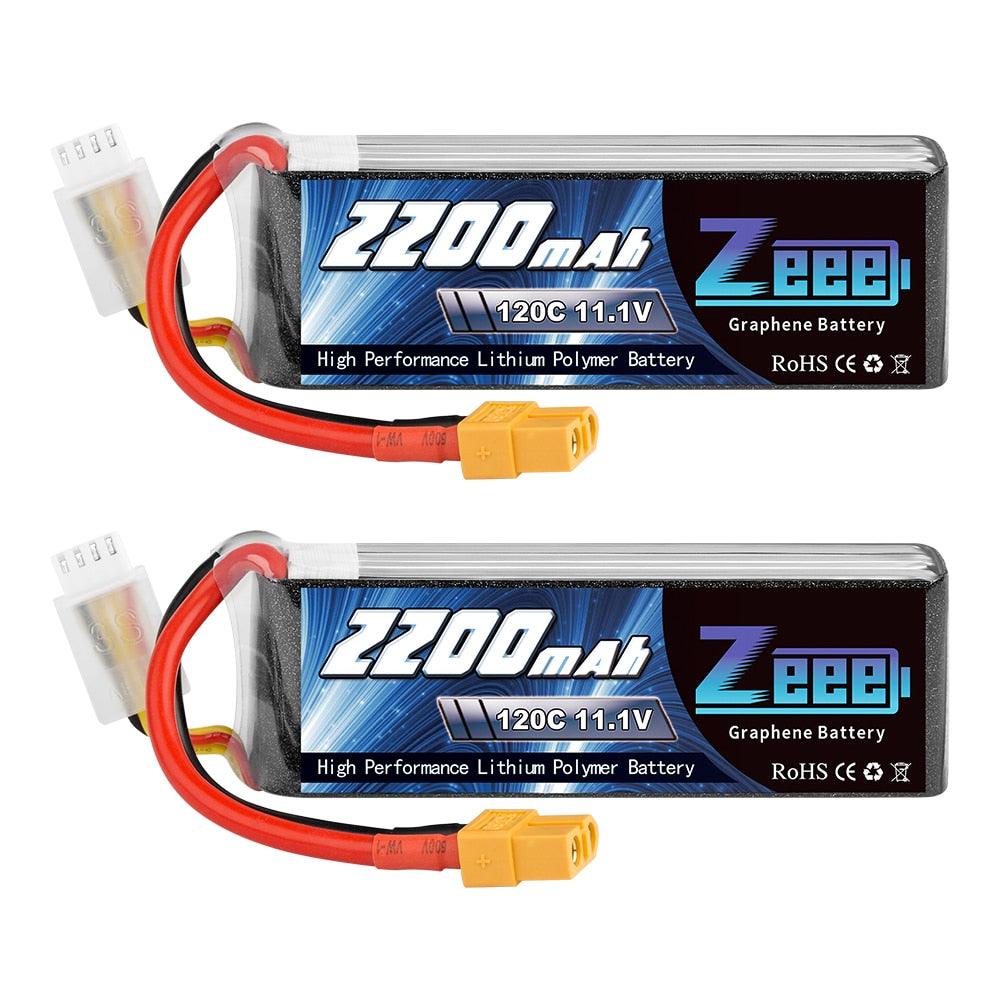 2units Zeee Lipo Battery 11.1V 3S 2200mAh - 120C RC Graphene Lipo Battery with XT60 Plug For FPV RC Helicopter Drone Boat Airplane 1 2units Zeee Lipo Battery 11.1V 3S 2200mAh - 120C RC Graphene Lipo Battery with XT60 Plug For FPV RC Helicopter Drone Boat Airplane