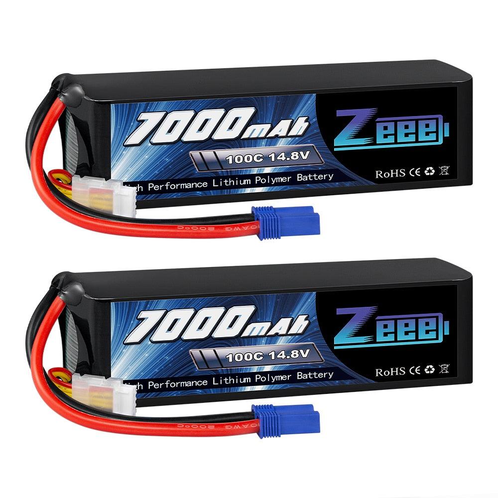 2Units Zeee Lipo Battery 4S 7000mAh 6S 14.8V 22.2V 100C Softcase with EC5 Plug for RC Car Truck Tank Racer Hobby RC Battery