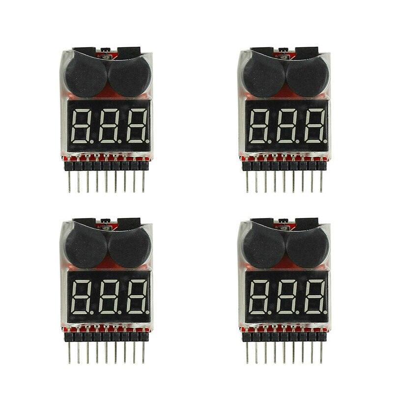 BX100 1S-8S Battery Voltage Meter Tester - Lipo Battery Monitor Buzzer Alarm Indicator For 3.7v 7.4v 11.1v RC Drone Helicopter Drone Battery — изображение 6