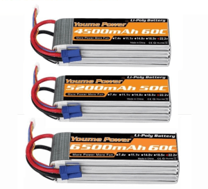 1/2PCS Youme 22.2V 6S Lipo Battery - 3300mah 4500mah 5200mah 6500mah T Deans XT60 XT90 EC5 XT150 AS150 RC Car Plane Parts
